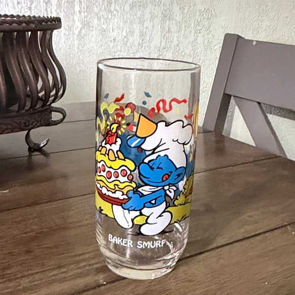 Other - one Smurfs Glass with Baker Smurf Design